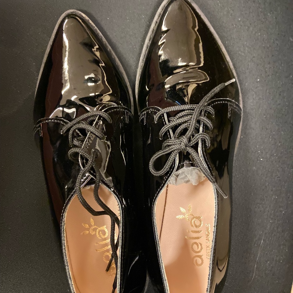 Black Patent Flat Shoes